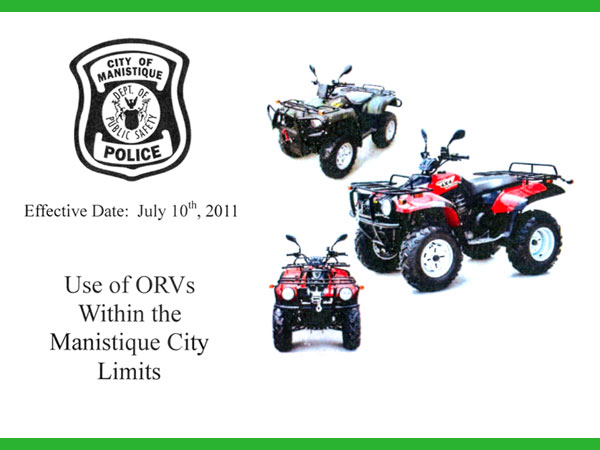 Manistique City ORV Pamphlet