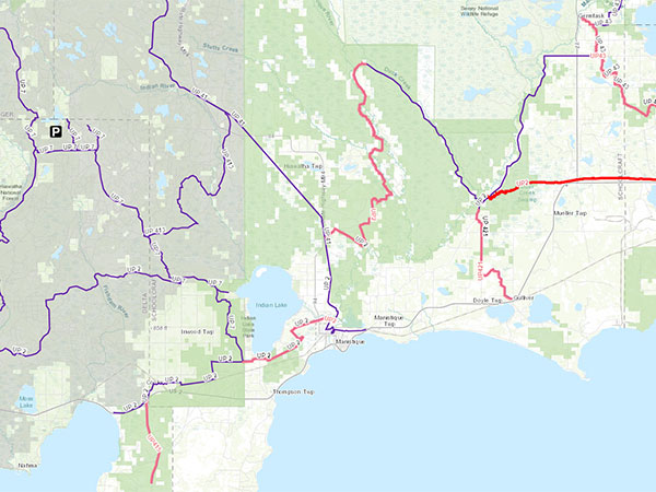 Michigan Snowmobile Map