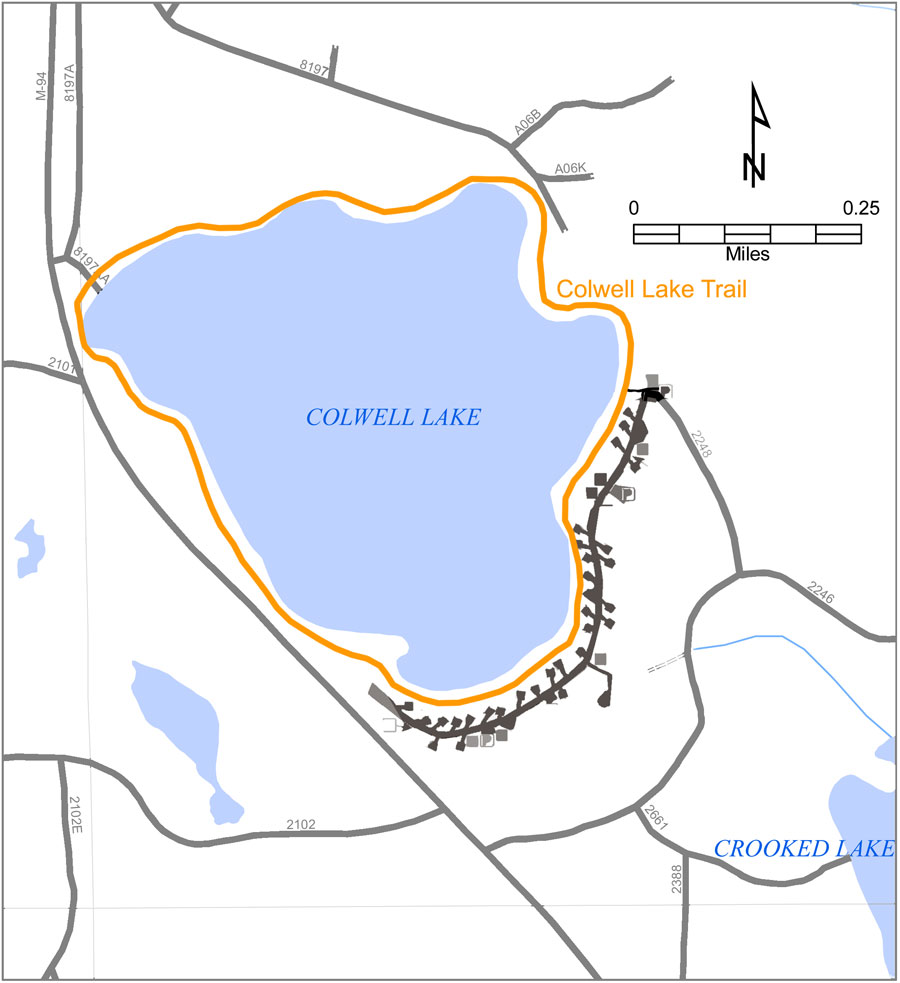 Colwell Lake Trail Map